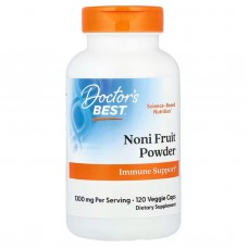 Нони, Noni, Doctor's Best, порошок из фруктов, 1300 мг, 120 вегетарианских капсул (650 мг в капсуле)