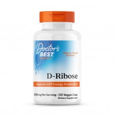 Д рибоза, D-Ribose with BioEnergy Ribose, Doctor's Best, с BioEnergy Ribose, 850 мг, 120 веганских капсул (170 мг в капсуле)