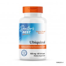 Коэнзим Q10, Убихинол, Ubiquinol, Doctor's Best, с Kaneka Q+, 100 мг, 60 капсул
