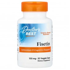 Витамины для мозга, Fisetin, Doctor's Best, 100 мг, 30 вегетерианских капсул