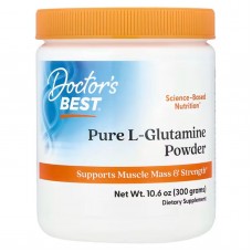 Глютамин, порошок, Pure L-Glutamine, Doctor's Best, 300 г