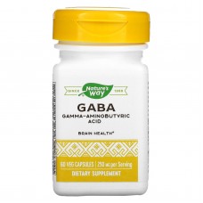 ГАМК для памяти, GABA, Nature's Way, 250 мг, 60 растительных капсул