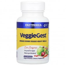 Ферменты для переваривания растительной клетчатки, VeggieGest, Enzymedica, 60 капсул