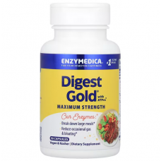 Пищеварительные ферменты, Digest Gold, Enzymedica, 90 капсул