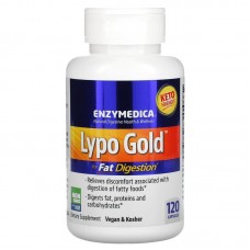 Оптимизатор переваривания жира, Lypo Gold, Enzymedica, ферменты, 120 капсул