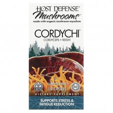 Кордицепс + Рейши, Cordychi, Fungi Perfecti, Host Defense, от стресса и усталости, 120 капсул