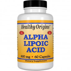 Альфа-липоевая кислота, Alpha Lipoic Acid, Healthy Origins, 600 мг, 60 капсул