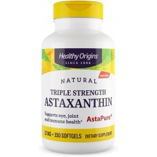 Астаксантин, Astaxanthin, Healthy Origins, 12 мг, 150 гелевых капсул