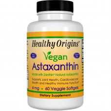 Астаксантин, Astaxanthin, Healthy Origins, вегетарианский, 4 мг, 60 кап.