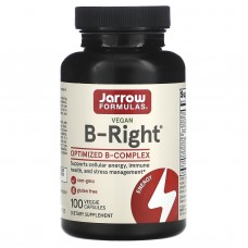 Витамины группы В комплекс, B-Right, Jarrow Formulas, 100 капсул