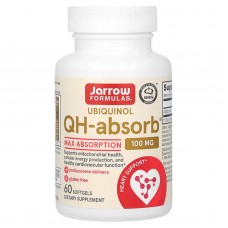 Коэнзим (убихинол), Ubiquinol QH-Absorb, Jarrow Formulas, 100 мг, 60 капсул