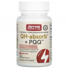 Убихинол и пирролохинолинхинон,  Ubiquinol, QH+ PQQ, Jarrow Formulas, 30 кап.