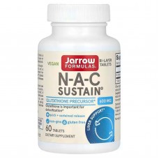 N-ацетил-L-цистеин, N-A-C Sustain, Jarrow Formulas, 600 мг, 60 таблеток