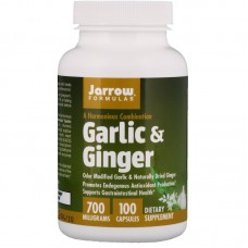Корень имбиря и чеснок (Garlic Ginger), Jarrow Formulas, 700 мг, 100 капсул