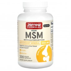 Метилсульфонилметан, MSM, Jarrow Formulas, 1000 мг, 200 вегетарианских капсул
