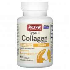 Коллаген II типа, Type II Collagen, Jarrow Formulas, комплекс, 1000 мг, 60 капсул (500 мг в капсуле)