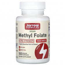 Метил фолиевая кислота, Methyl Folate, Jarrow Formulas, 1000 мкг, 100 капсул