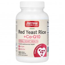 Коэнзим Q10, Красный рис (Red Yeast Rice + Co-Q10),  Jarrow Formulas, 120 капсул