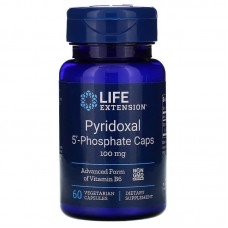 Витамин В6 (пиридоксаль 5'-фосфат), Pyridoxal 5'-Phosphate, Life Extension, 100 мг, 60 капсул