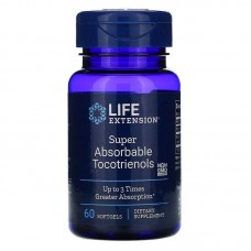 Витамин Е, токоферолы, Vitamin E, Super-Absorbable Tocotrienols, Life Extension, 60 капсул