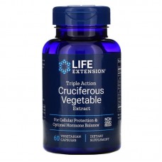 Растительный экстракт, гормональная поддержка, Cruciferous Vegetable Extract, Life Extension, 60 капсул