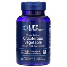 Растительный экстракт с ресвератролом, Cruciferous Vegetable, Life Extension, 60 капсул