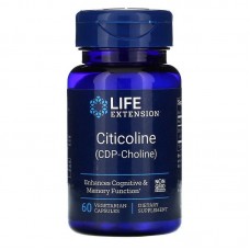 Когницин цитиколин, CDP-холин, Cognizin, CDP-Choline, Life Extension, 250 мг, 60 капсул