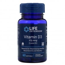 Витамин D3, Vitamin D3, Life Extension, 7000 МЕ, 60 гелевых капсул