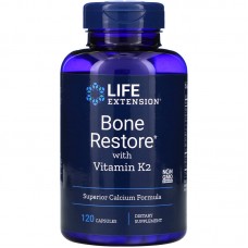 Восстановление костей + К2, Bone Restore, Life Extension, 120 капсул