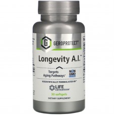 Формула долголетия, Geroprotect Longevity A.I., Life Extension, 30 капсул