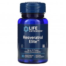 Ресвератрол, Resveratrol Elite, Life Extension, 30 вегетарианских капсул