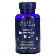 Ресвератрол, Optimized Resveratrol Elite, Life Extension, 60 вегетарианских капсул