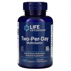 Мультивитамины, Two-Per-Day Multivitamin, Life Extension, по 2 в день, 120 таблеток