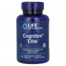 Улучшение работы мозга, Cognitex Elite, Life Extension, 60 вегетарианских таблеток