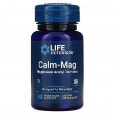 Магний ацетил-тауринат, Calm-Mag, Life Extension, 30 вегетарианских капсул
