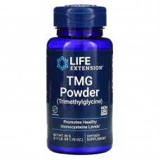 Триметилглицин, TMG (Trimethylglycine), Life Extension, порошок, 50 г