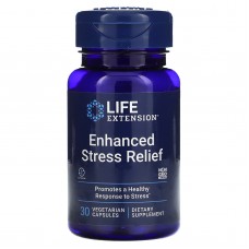 Помощь при стрессе, Enhanced Stress Relief, Life Extension, 30 вегетарианских капсул