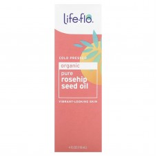 Масло из семян шиповника, Organic Pure Rosehip Seed Oil, Life Flo Health, уход за кожей, органическое, чистое, 118 мл