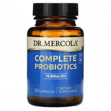 Пробиотики, Complete Probiotics, Dr. Mercola, 70 млрд КОЕ, комплекс для пищеварительной системы, 30 капсул