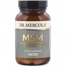 МСМ с органической серой, MSM Sulfur, Dr. Mercola, комплекс, 60 капсул