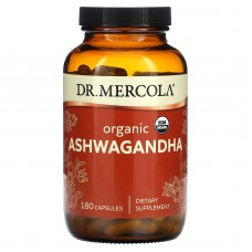 Ашваганда, Ashwagandha, Dr. Mercola, органическая, 180 капсул
