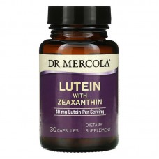 Лютеин с зеаксантином, Lutein with Zeaxanthin, Dr. Mercola, 40 мг, 30 капсул
