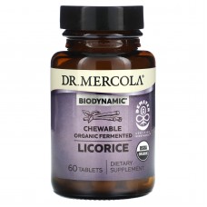 Биодинамик, солодка ферментированная, Biodynamic® Organic Fermented Licorice, Dr. Mercola, органик, 60 таблеток