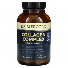 Коллаген типа I, II и III, Collagen Complex, Dr. Mercola, комплекс, 90 таблеток