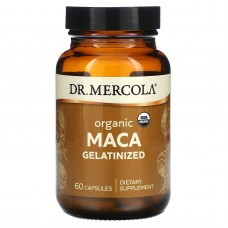 Мака желатинизированная, Maca Gelatinized, Dr. Mercola, органическая, 60 капсул