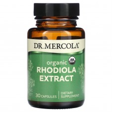 Родиола, Rhodiola, Dr. Mercola, органический экстракт, 30 капсул