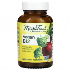 Витамин В12, Vegan B12, MegaFood, 30 таблеток