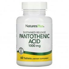 Пантотеновая кислота (Pantothenic Acid), Nature's Plus, 1000 мг, 60 таблеток