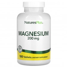Магний, Magnesium, Nature's Plus, 200 мг, 180 таблеток