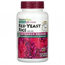 Красный дрожжевой рис, Red Yeast Rice, Nature's Plus, Herbal Actives, 600 мг, 60 таблеток